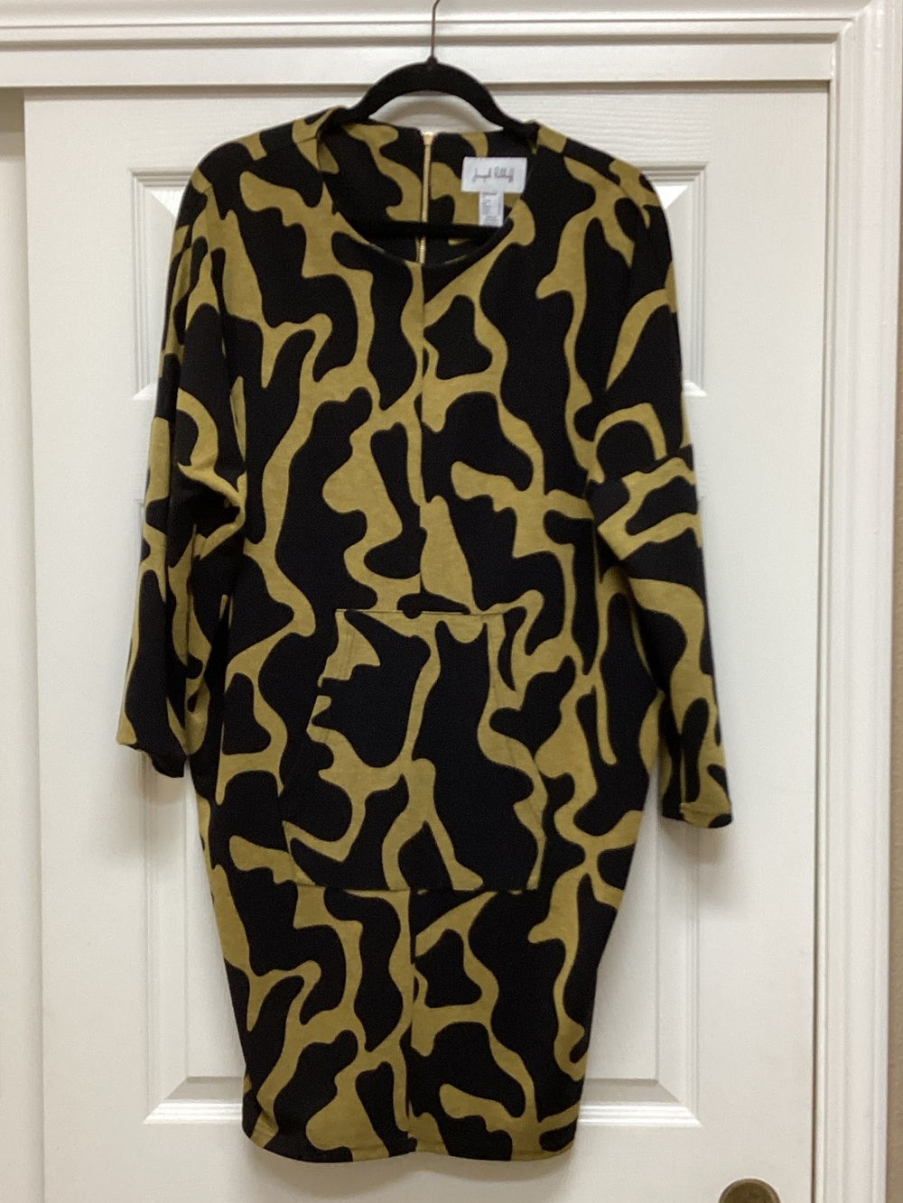Joseph Ribkoff Navy and Cream Abstract Pocket Dress